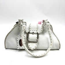 Pre-Owned Fendi Selleria Sporty White Top Handle Bag