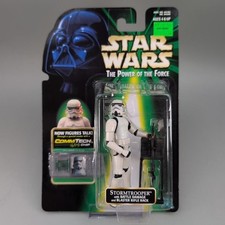 Vintage Hasbro Star Wars POTF Stormtrooper CommTech Figure 3.75in Battle Damage