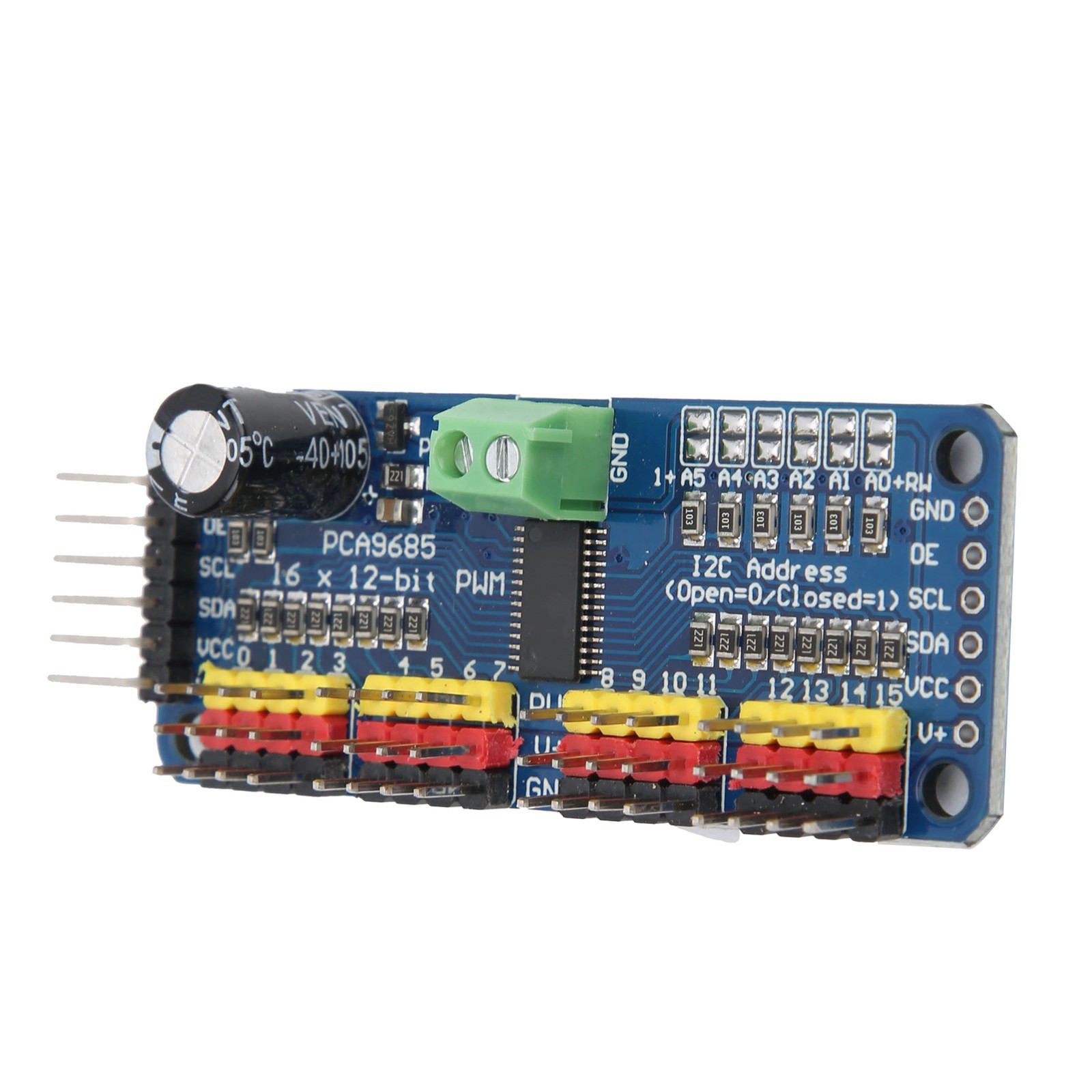 16-Channel Motor Drive Board Servo Driver PWM IIC Interface Motorcycle Motor☜