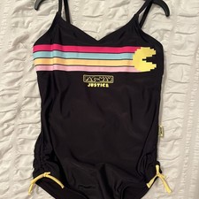 Justice PAC-Man Girls Swimsuit Size M 10 New