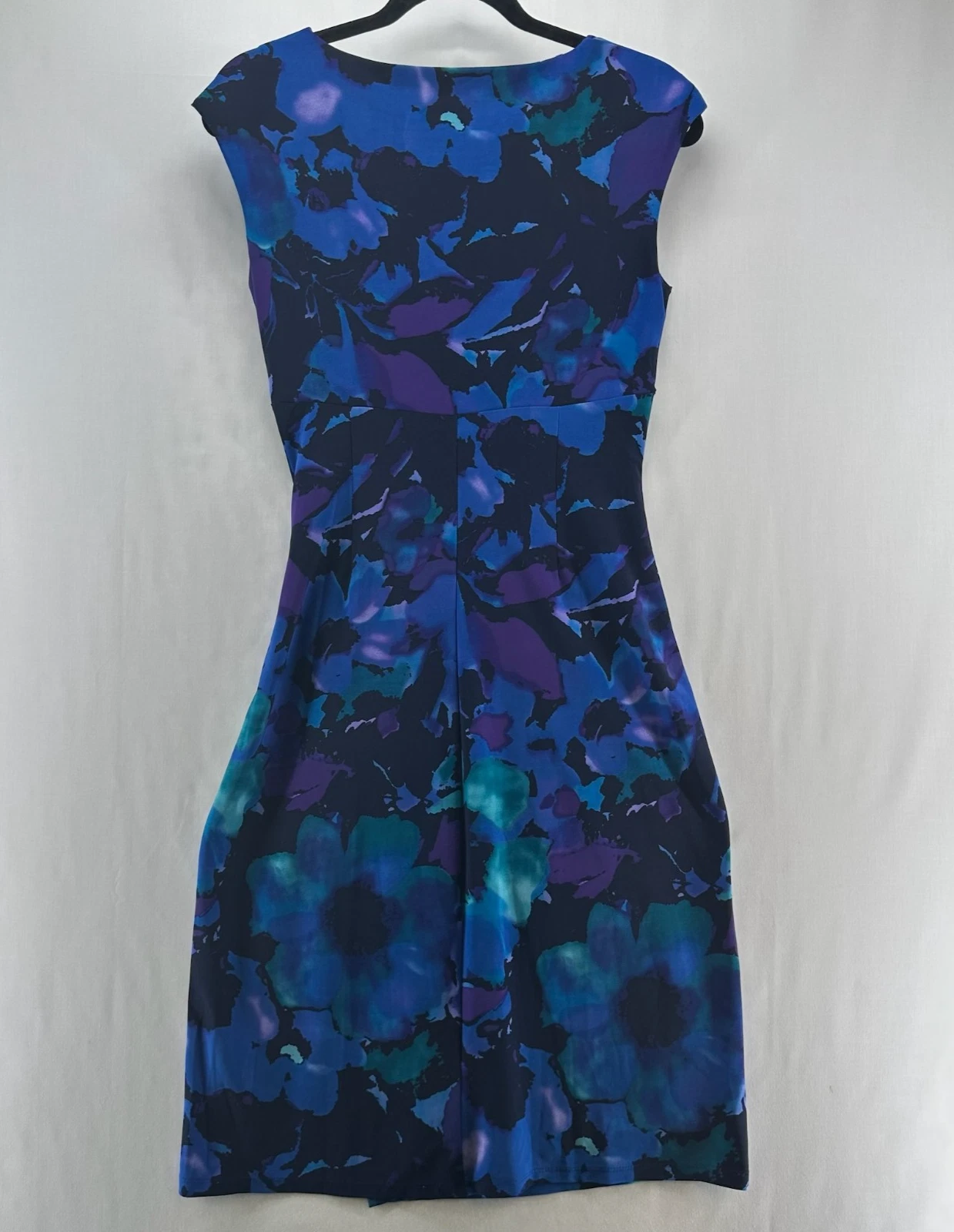 VETEMENTS Abito Lauren Ralph Lauren 2 tubino finto avvolgente lunghezza ginocchio floreale senza maniche blu