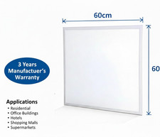 1 48W LED Cool White Backlit Ceiling Panel Light Suspended Durable Office Light