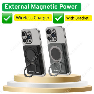 5000mAh External Magnetic Power Bank PD Wireless Battery Fast Charger For iPhone