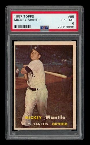 1957 Topps Set-Break # 95 Mickey Mantle PSA 6 EX-MT