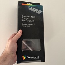 Genesis Tile In-Shower Shelf Stainless Steel Bathroom Shelf Organiser Black