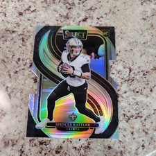 2024 Panini Select Spencer Rattler Rookie Die-Cut Premier Silver Holo RC Saints