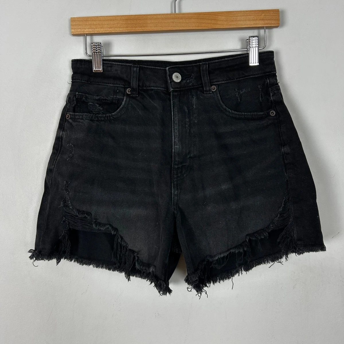 American Eagle - Pantalon rayé à taille haute froncée et nouée