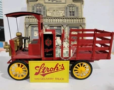 Stroh's Beer 1910 Delivery Truck with a Tavern Bar Back Ground