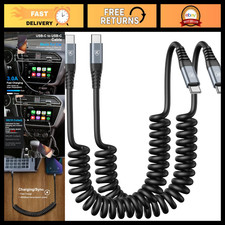 3ft USB C Cable 2-Pack, Coiled Type C Charger for Car  Home, Fast Charging