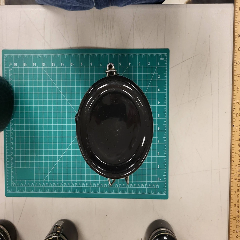 Juego de botes de cerámica esmaltada negra Oggi 7 piezas frascos de almacenamiento de cocina contenedores Foto 3 de 4