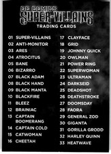 2015 Cryptozoic DC Comics Super-Villains Trading Cards Checklist 44