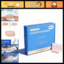 400 Pack Large Adhesive Fabric Bandages 2"x4" Flexible Wound Care First Aid