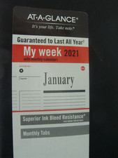 2021 AT-A-GLANCE Planner Weekly/Monthly 9x11" Large Vinyl Back 70-864-05 