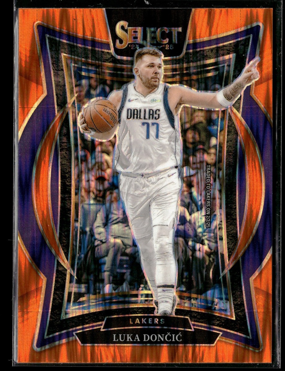 Luka Doncic 2024-25 Panini Select #56 Orange Flash Prizm Los