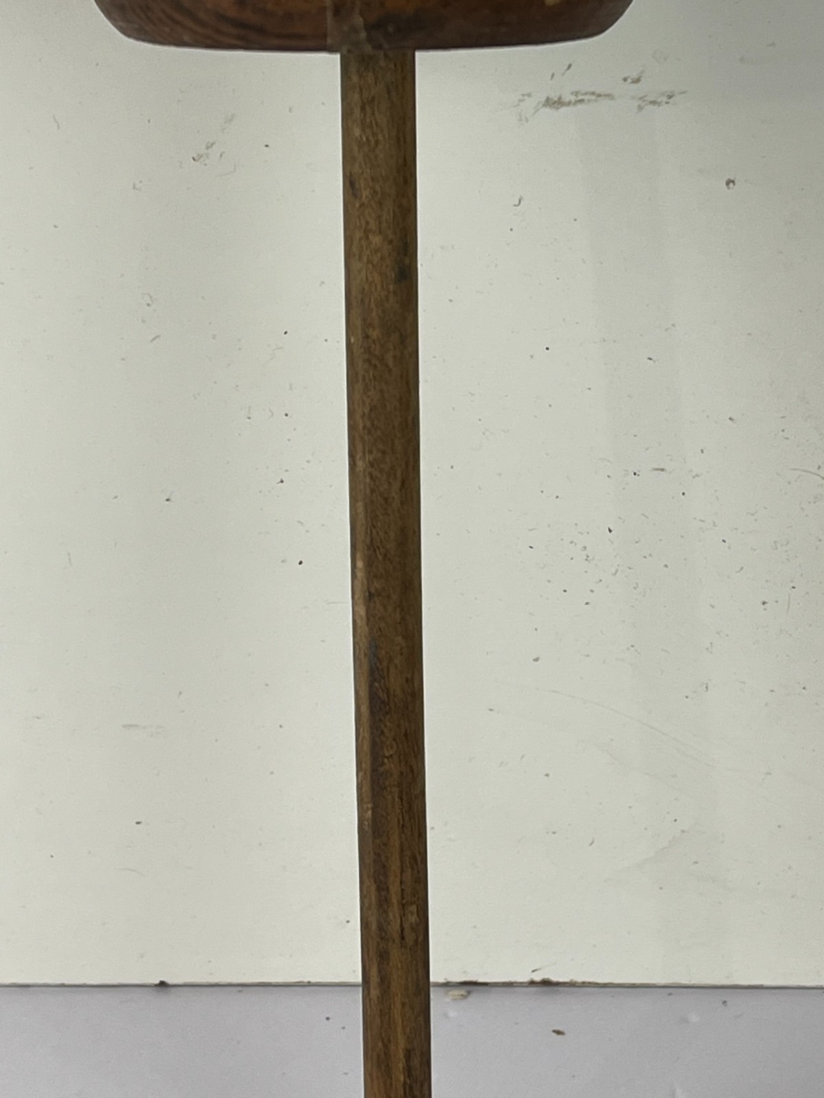 Vintage Lg WoodFinial topper Round Bed Post cabinet Dresser 6"