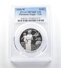 2018-W $100 American Platinum Eagle Life 1 Oz Platinum PR70 DCAM PCGS *0643 2995.95 per troy oz