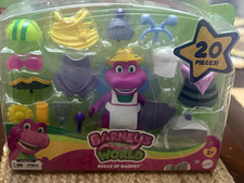 Mattel Barney's World Dress Up Barney Figure Set 20 Pieces Ages 2-4