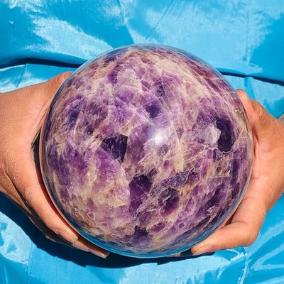 8.03LB Natural dream amethyst sphere quartz polished ball healing decor gift