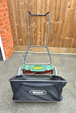 Webb Manual Push Reel/Cylinder Lawn Mower & Grass Catcher Collection Bag WEH18
