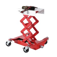 450 Lbs Capacity Low Profile Transmission Jack With 2m Safety Straps - Red
