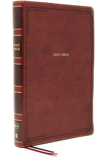 NKJV Holy Bible, Giant Print Thinline Bible, Brown Leathersof... - 9780785231707