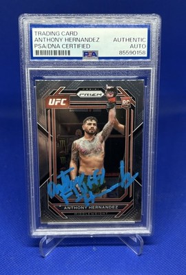 2023 Panini Prizm UFC Anthony Hernandez SIGNED PSA/DNA auto RC