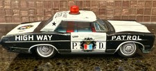 1967 RARE Ford Galaxie Bandai Japan Highway Patrol Police8  Tin Litho