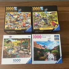 Ravensburger Puzzle 1000 Pc lot of 4 Estate Sale Hundred Of Puzzles