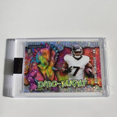 2023 Wild Card Bijan Robinson #AD-BR Dino-Might Triceratops Kaleidoscope /25 RC