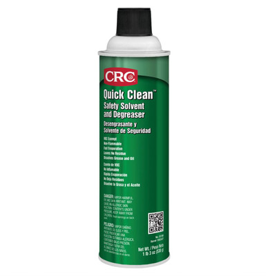 CRC Quick Clean Safety Solvent And Degreaser 03180   19 WT OZ, Clear, Aerosol