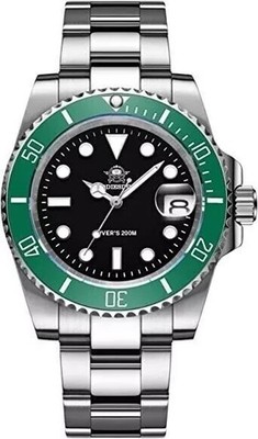 41MM ADDIESDIVE Quartz Men Watch Diver 200M Waterproof Stainless Steel Luminous