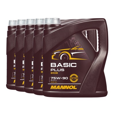 20 (5x4) Liter MANNOL SAE 75W-90 Basic Plus Getriebeöl API GL4+
