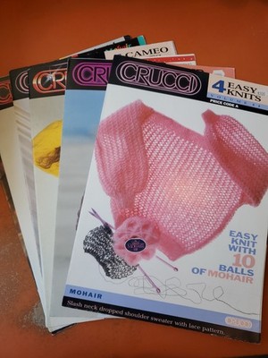 Lot of 6: Crucci Knitting Patterns: 44, 50, 55, 89, 91, 98