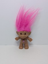 Vintage Treasure Troll Doll Ace Novelty Pink Hair Star Gem On Belly