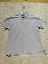 Psycho Bunny Pima Cotton Sz 7 Pique Short Sleeve Polo Shirt Sky Blue-588