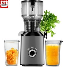 Cold Press Masticating Juicer 45RPM Extra Large Feed Chute High Juice Yield New