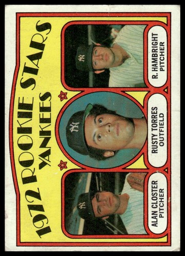 1972 Topps Yankees 1972 Rookie Stars #124 card