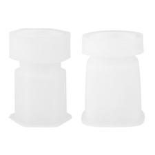 2 Sets Storage Jar with Lid Casting Molds Craft Making Tool Silicone Mold