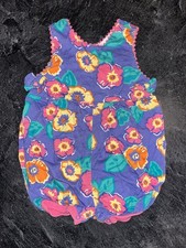 VTG Gymboree Rainbow Tag Floral Short All Romper Size X-Small 12-24 Months