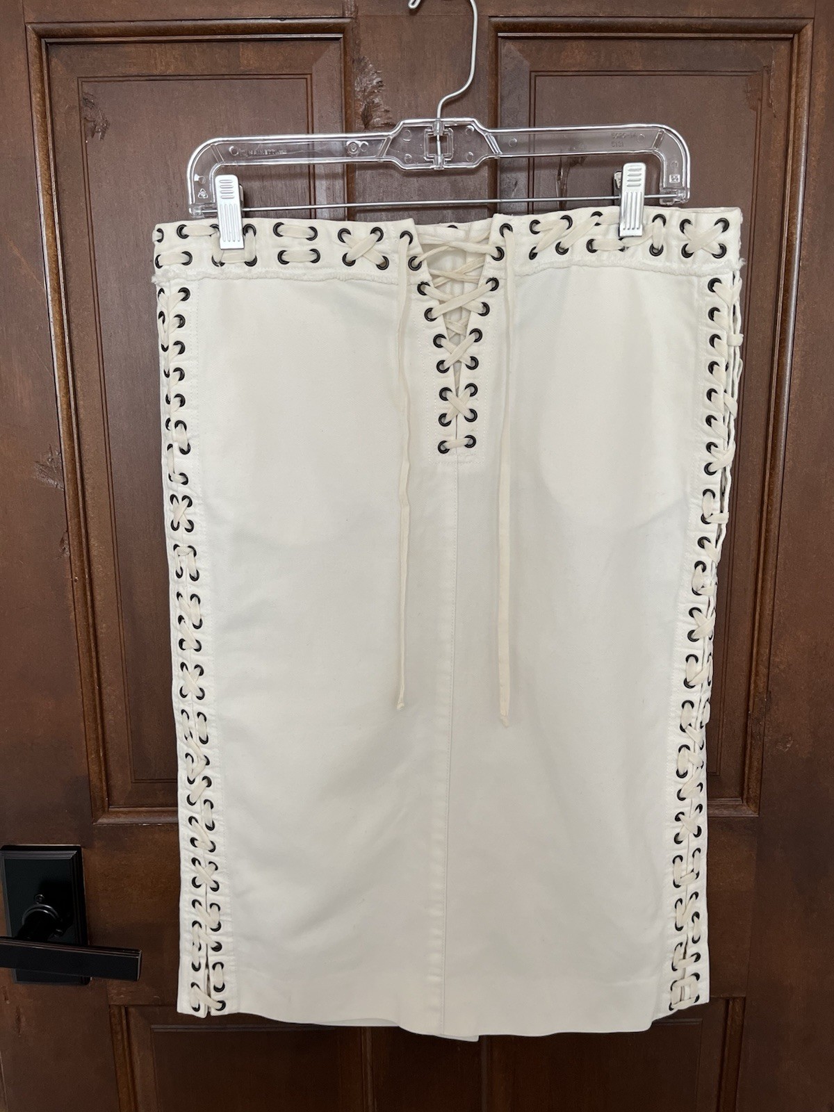 GONNA DENIM BIANCA YSL YVES SAINT LAURENT RIVE GAUCHE FORD LATI ALLACCIATI F40 US8