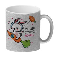 Ich Liebe Dich Volle MöHre HäSchen Glitzer-Kaffeebecher