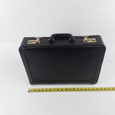 Vintage Black Briefcase Attache Case Combinat...