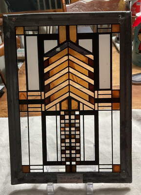 Frank Lloyd Wright Collection Autumn Sumac Stained Glass Suncatcher Panel