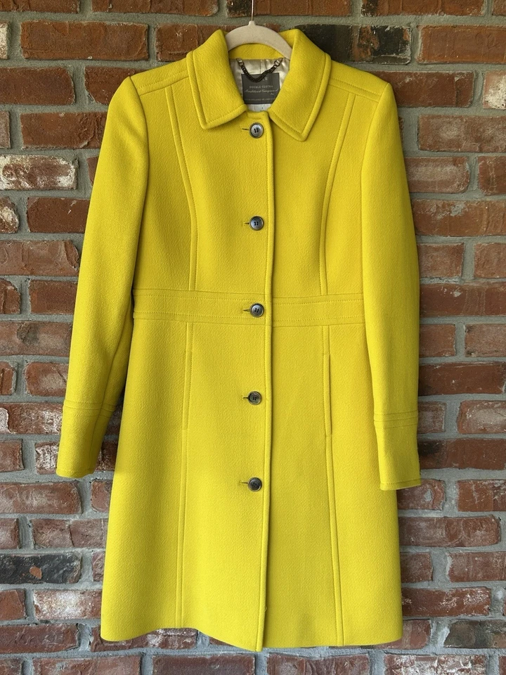 Abrigo J Crew Mujer Dama Día Doble Tela Chaqueta de Lana Italiana Talla 6 Foto 2 de 4