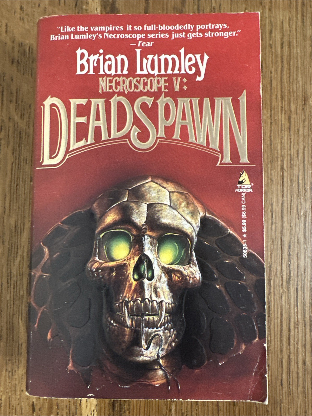 Necroscope V: Deadspawn by Brian Lumley 1991 Tor US 1st/1st PBO Vintage Horror