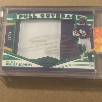 2023 Jordan Addison PLATES & PATCHES FULL COVERAGE RPA GOLD INK AUTO PATCH /10🚀