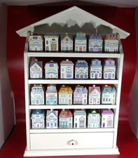 Lenox 1989 Spice Village Complete with Display Cabinet w/FREE SHIPPING