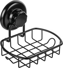 Suction Soap Dish with Hooks - Super Powerful Vacuum Suction Cup Shower Soap