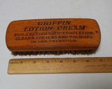 Vintage Shoe Shine Brush Advertising Griffin Lotion Cream