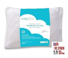 Tencel Toddler Pillow and Pillowcase Set Organic Cotton Shell, Washable and